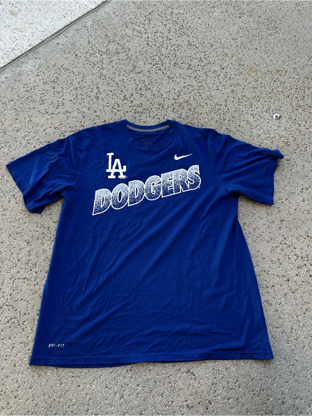 Nike LA Dodgers dri fit tee t shirt sz Large